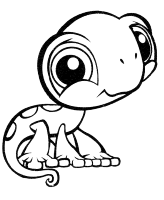 Een kleurplaat van  littlest pet shop